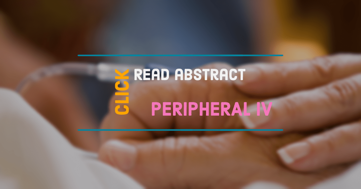 Near-infrared assisted peripheral IV cannulation 8 peripheral iv
